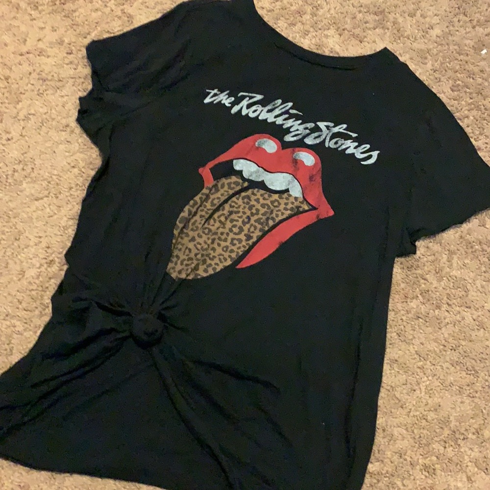 Torrid Rolling Stones leopard graphic tee